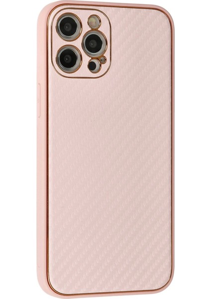 iPhone 12 Pro Max Kılıf Coco Karbon Silikon - Pembe - NFND1570-2178