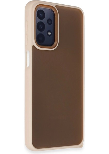 Samsung Galaxy A23 4g Kılıf Elegant Kapak - Pudra - NFND8220-1165