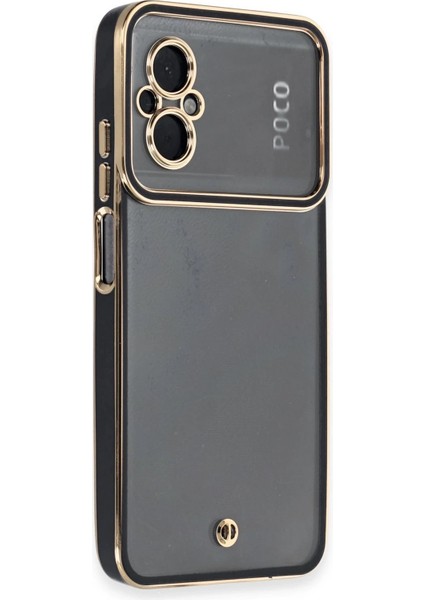 Xiaomi Poco M5 Kılıf Liva Lens Silikon - Siyah - NFND1915-7759