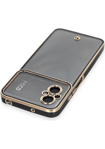 Xiaomi Poco M5 Kılıf Liva Lens Silikon - Siyah - NFND1915-7759