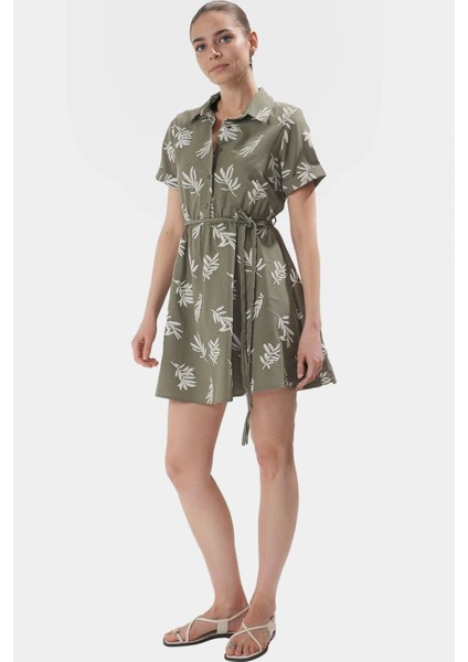 Rahat ve Şık Mini Elbise Çiçek Desenli Dokuma Kumaş Günlük Kullanım Yüksek Kalite fiyatları