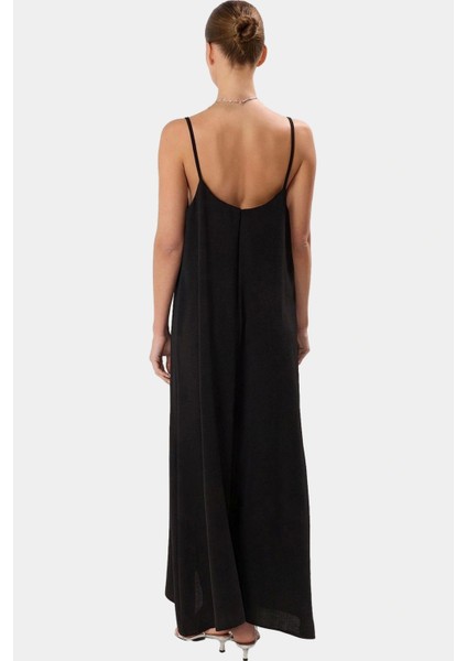 Maxi Dokuma Elbise V Yaka Shift Kalıp Polyester Yazlık Rahat Konforlu Kesim Seçkin Malzeme modelleri