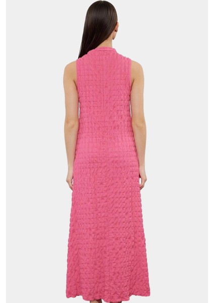 Maxi A Line Bisiklet Yaka Örme Elbise Hafif Yazlık Günlük Seçkin Malzeme Özel Tasarım Modern Stil modelleri