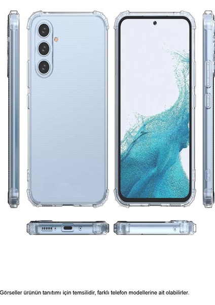 Xiaomi Mi 15 Pro ile Uyumlu Kapak Kamera Korumalı Airbag Antishock Köşe Korumalı Şeffaf Silikon Kılıf