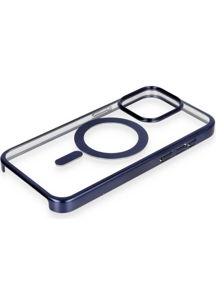 iPhone 15 Pro Max Kılıf Erozi Magsafe Kapak - Lacivert - NFND1761-8748
