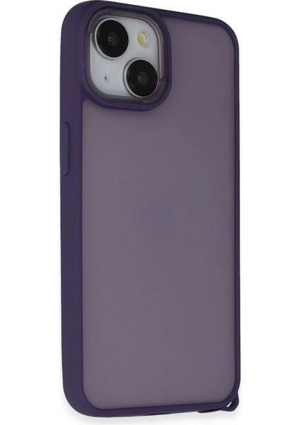 iPhone 15 Kılıf Elegant Kapak - Derin Mor - NFND6281-3052