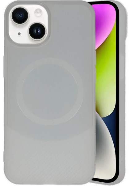 iPhone 14 Kılıf Maya Karbon Kapak - Gri - NFND3835-5848