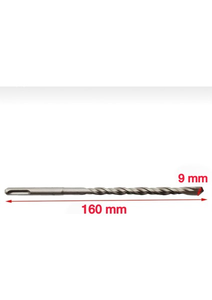 9X160 mm Sds Plus Beton Delme Matkap Ucu (2 Adet)