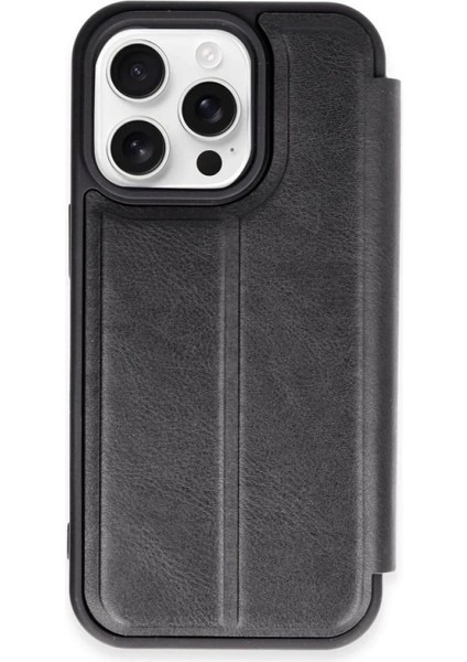 iPhone 15 Pro Max Kılıf Flip Cover - Siyah - NFND7677-7177