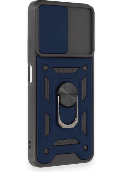 Xiaomi Redmi Note 12 4g Kılıf Pars Lens Yüzüklü Silikon - Lacivert - NFND8232-3125