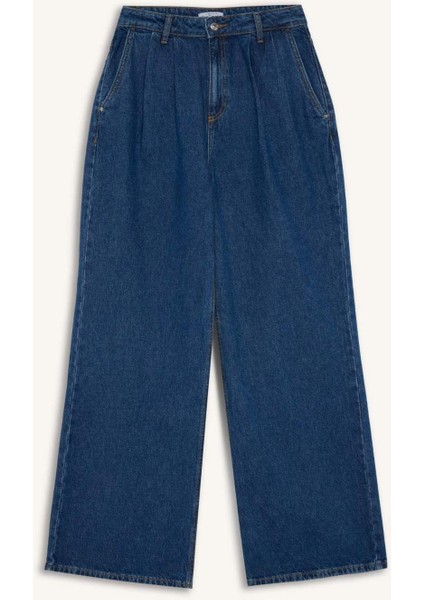 90's Wide Leg Yüksek Bel Geniş Paça Uzun Jean Pantolon D1344AX24WN