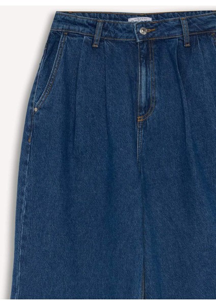 90's Wide Leg Yüksek Bel Geniş Paça Uzun Jean Pantolon D1344AX24WN
