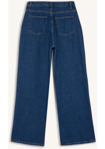 90's Wide Leg Yüksek Bel Geniş Paça Uzun Jean Pantolon D1344AX24WN