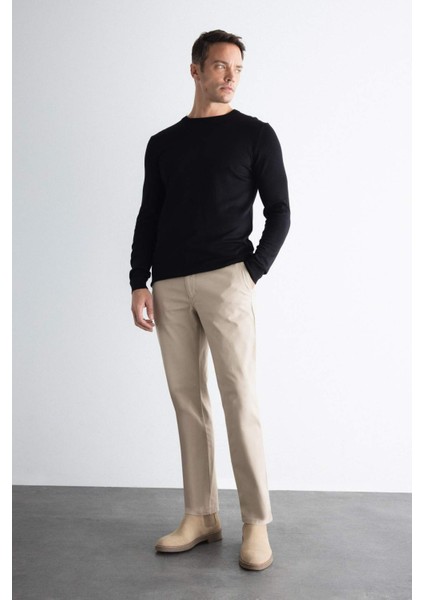 Kanvas Chino Pantolon Normal Kesim 4 Cepli Pamuklu Esnek Düz Paça C9440AX24AU