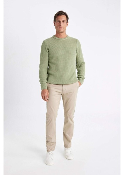 Kanvas Chino Pantolon Normal Kesim 4 Cepli Pamuklu Esnek Düz Paça C9440AX24AU