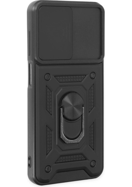 Samsung Galaxy A04S Kılıf Pars Lens Yüzüklü Silikon - Siyah - NFND3295-8611