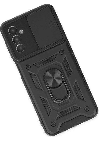 Samsung Galaxy A04S Kılıf Pars Lens Yüzüklü Silikon - Siyah - NFND3295-8611