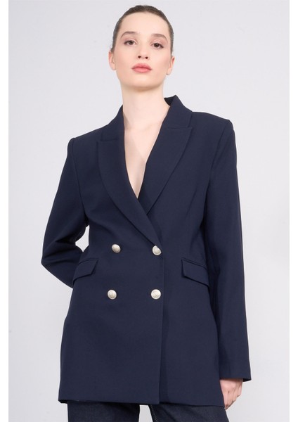 Çetinkaya Fithit 5130 Kadın Blazer Ceket Lacivert