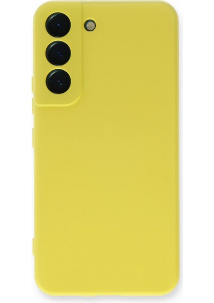 Samsung Galaxy S23 Plus Kılıf Nano Içi Kadife Silikon - Sarı - NFND3337-8101
