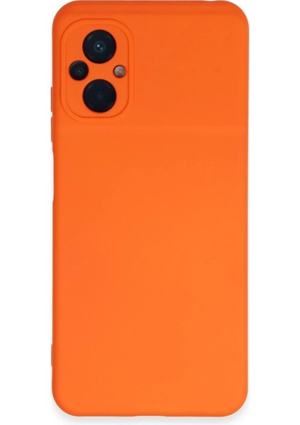 Xiaomi Poco M5 Kılıf Nano Içi Kadife Silikon - Turuncu - NFND4165-8943