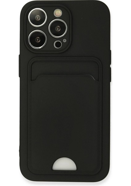 iPhone 13 Pro Kılıf Kelvin Kartvizitli Silikon - Siyah - NFND9959-5650