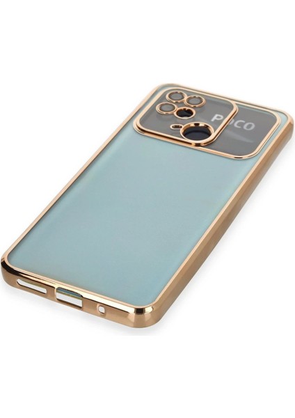 Xiaomi Redmi 10C Kılıf Lensli Silikon - Gold - NFND8740-3844