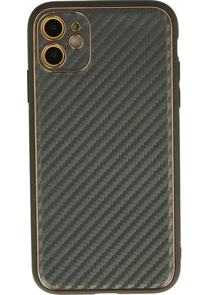 iPhone 12 Kılıf Coco Karbon Silikon - Füme - NFND5413-2468