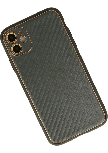 iPhone 12 Kılıf Coco Karbon Silikon - Füme - NFND5413-2468
