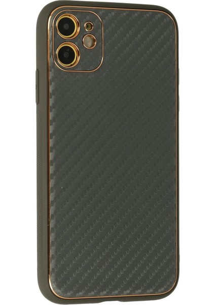 iPhone 12 Kılıf Coco Karbon Silikon - Füme - NFND5413-2468