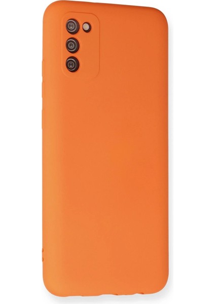 Samsung Galaxy A03S Kılıf Nano Içi Kadife Silikon - Turuncu - NFND8284-9919