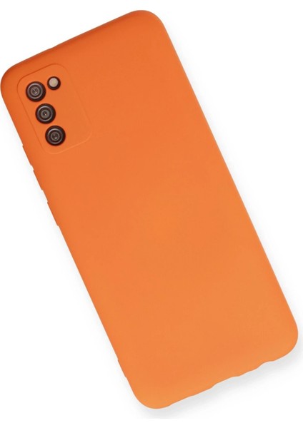 Samsung Galaxy A03S Kılıf Nano Içi Kadife Silikon - Turuncu - NFND8284-9919