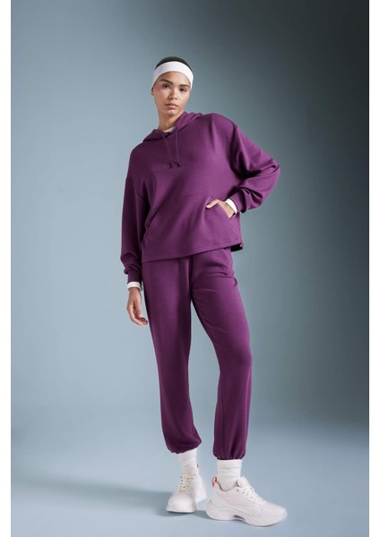 Fit Jogger Eşofman Altı Standart Fit Modal Çift Cepli Basic Düz B1794AX24AU
