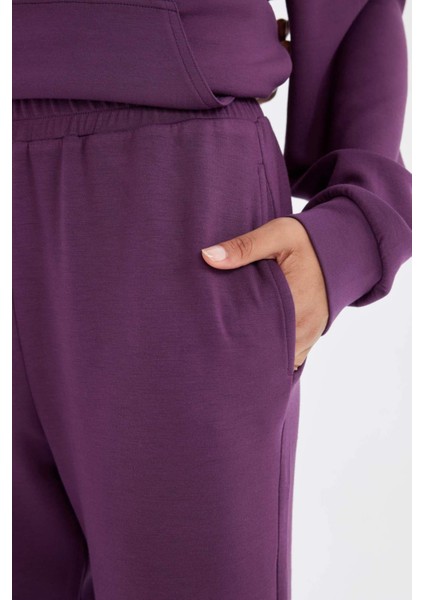 Fit Jogger Eşofman Altı Standart Fit Modal Çift Cepli Basic Düz B1794AX24AU