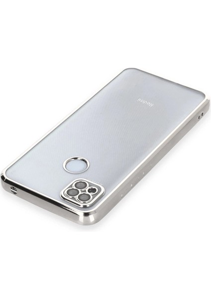 Xiaomi Redmi 9c Kılıf Lensli Silikon - Gümüş - NFND8239-9659