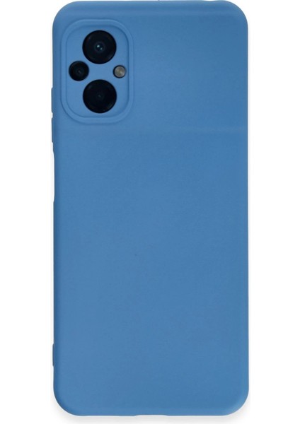 Xiaomi Poco M5 Kılıf Nano Içi Kadife Silikon - Mavi - NFND2082-3944