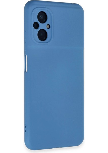 Xiaomi Poco M5 Kılıf Nano Içi Kadife Silikon - Mavi - NFND2082-3944