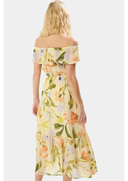 Çok Çiçekli A Kesim Maxi Elbise Polyester Yazlık Rahat Günlük Yüksek Kalite Premium modelleri