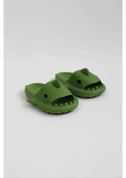 WG500 Köpekbalığı Haki Unisex Tam Ortopedik Terlik Shark Slides fiyatları