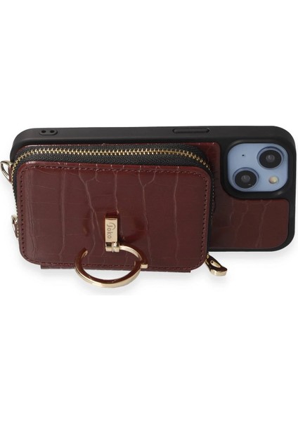 iPhone 13 Pro Kılıf Ermes Kapak - Bordo - NFND2117-1662