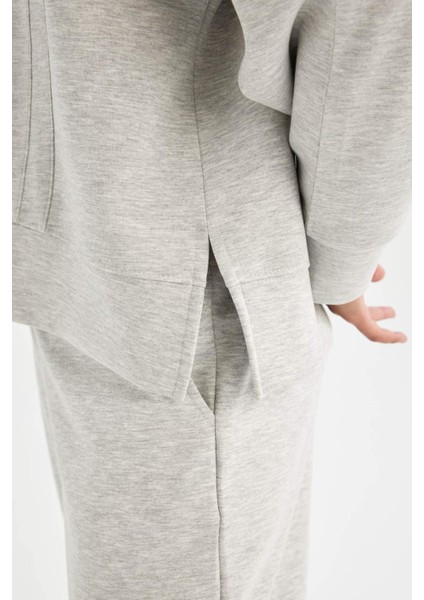 Fit Bisiklet Yaka Skuba Dalgıç Kumaş Sporcu Sweatshirt C9612AX24AU