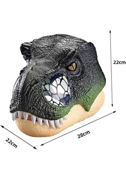 T-Rex Maskesi Işıklı ve Sesli -Mga
