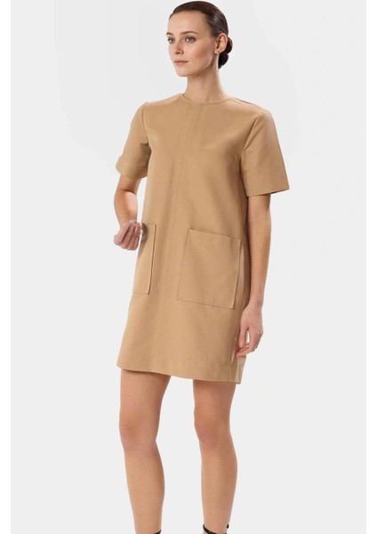 Şık Mini Gabardin Elbise Pamuklu Kumaş Günlük Kullanım Özenle Seçilmiş Seçkin Malzeme