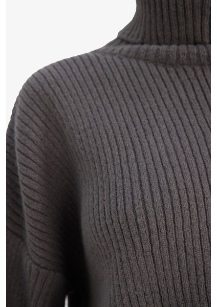 Oversize Geniş Kalıp Balıkçı Yaka Triko Kazak L0986Az24Cw