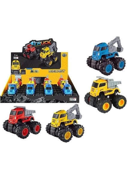 Sürtmeli Die-Cast 4x4 3 Asorti -Vrd