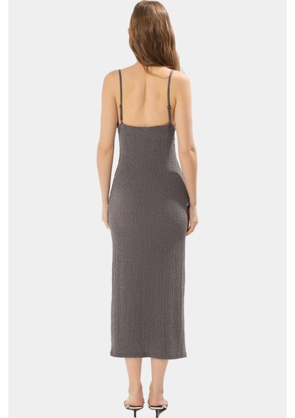 Kadın Midi Boy Örme Elbise V Yaka Bodycon Günlük Şık Konforlu Kesim Özenle Seçilmiş modelleri