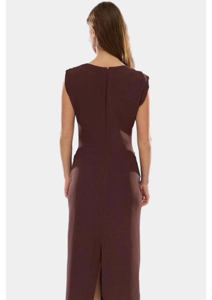 Şık Bodycon Midi Elbise Soft Krep Dokuma Polyester Kumaş Rahat ve Yüksek Kalite modelleri