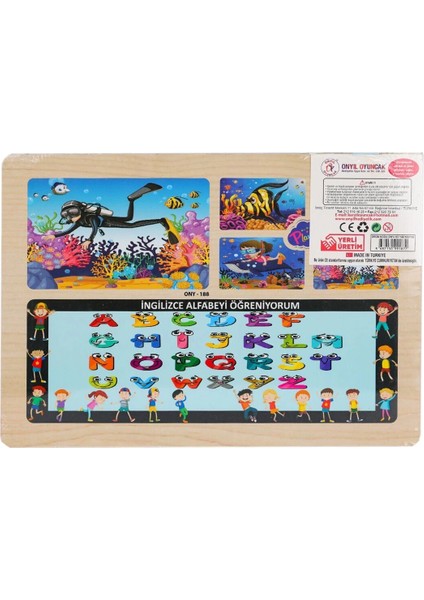 ONY-187-188-189-190 Ahşap Eğitici Puzzle Denizde Yaşam