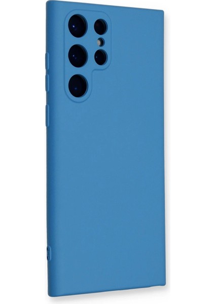 Samsung Galaxy S23 Ultra Kılıf Nano Içi Kadife Silikon - Mavi - NFND4062-6470