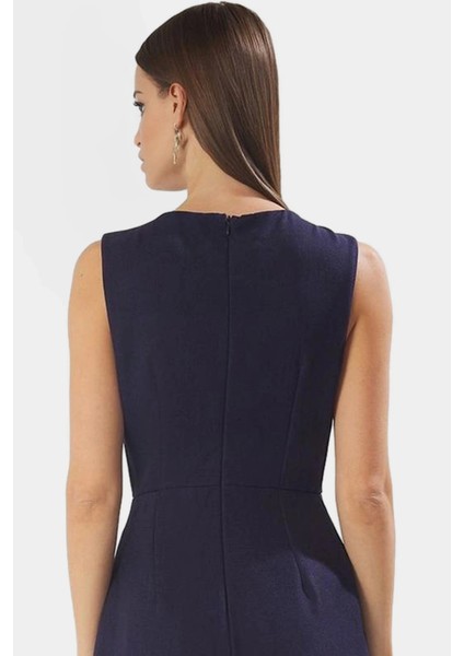 A Line Mini Keten Görünümlü Polyester Elbise Yazlık Günlük Tarz Kullanım Için modelleri