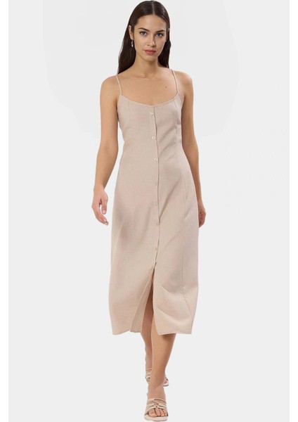 Yazlık Midi Gömlek Elbise Kare Yaka Aerobin Dokuma Polyester Modern Stil fiyatları